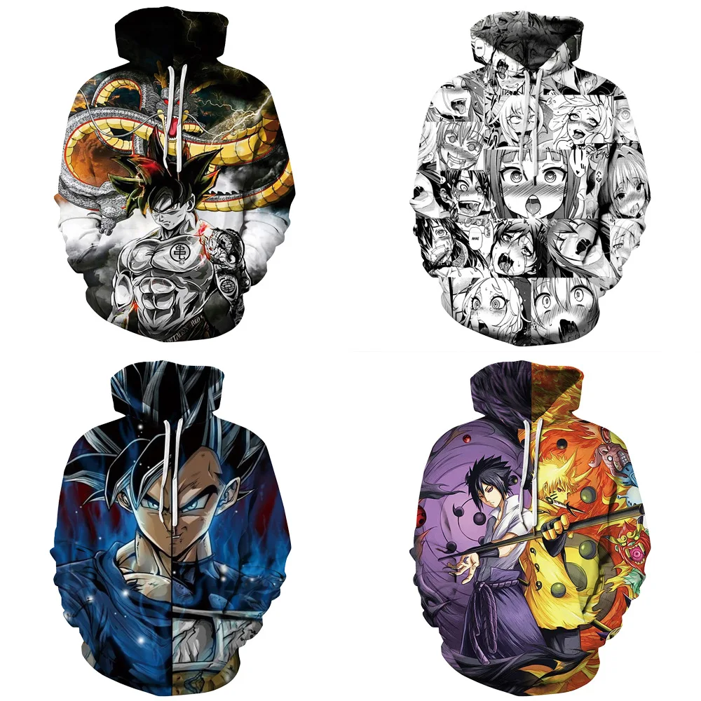 Women Autumn Sweatshirts Casual Long Sleeve Hoodie Coats Female Lover Couple Sasuke Cartoon Printed Pullover Hoodies Outwear