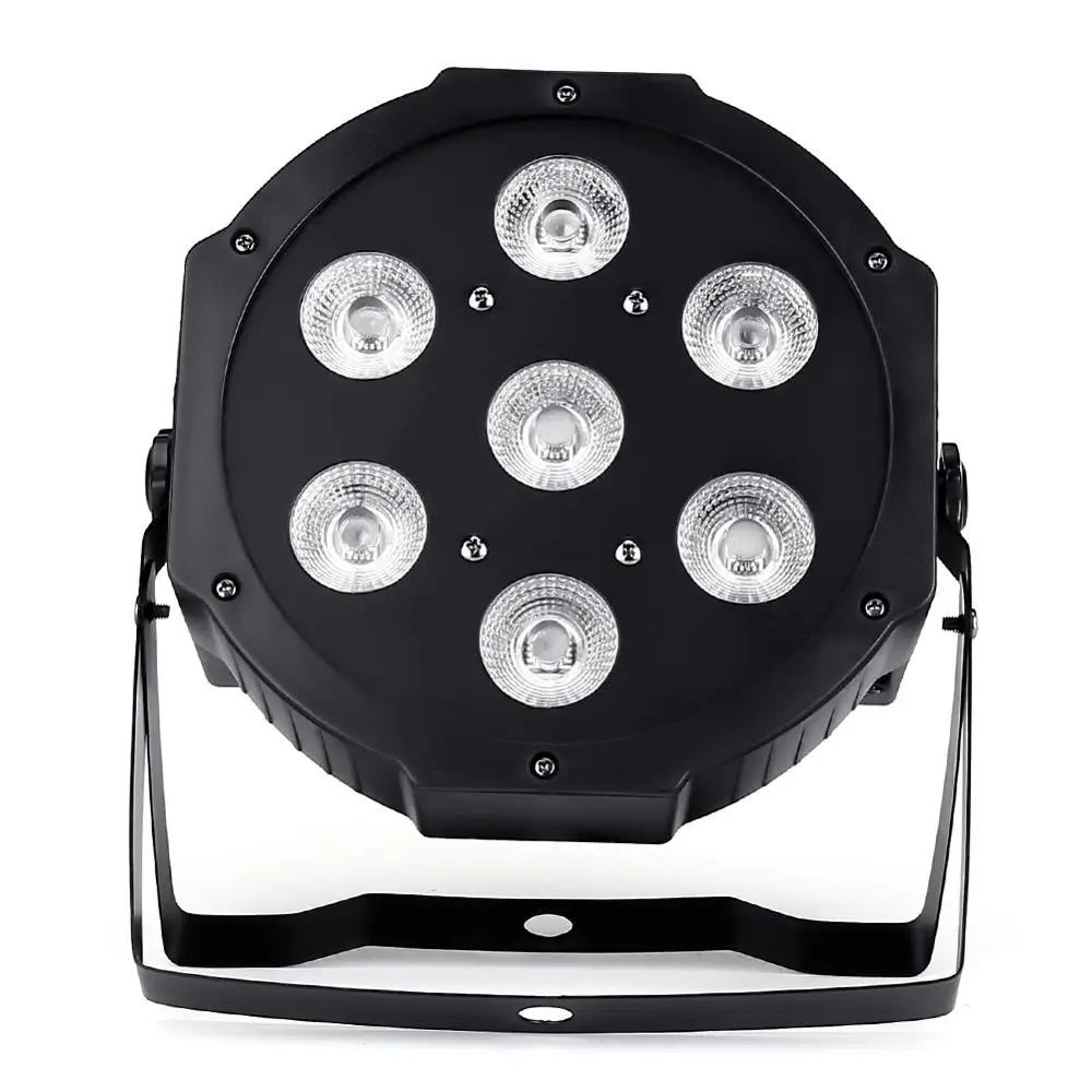 7x18 Вт LED плоский SlimPar RGBWA УФ свет 6в1 led par DJ мыть сценический dmx лампы контроллер 6/10