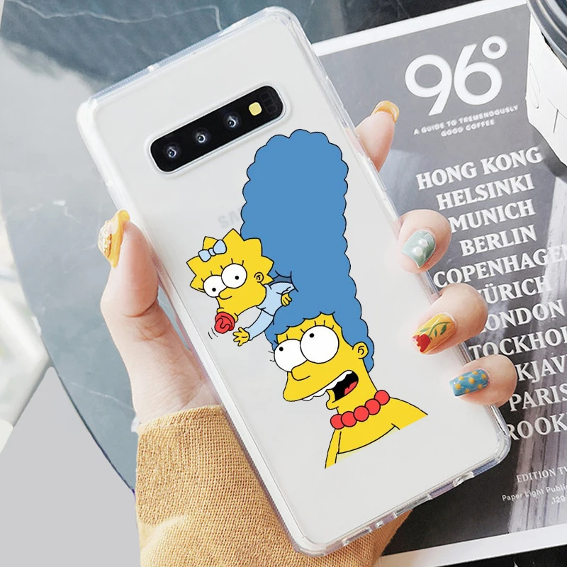 Гомер J. Симпсон забавные Барта Симпсона, мягкий, с бесцветным прозрачным TPU чехол для телефона для samsung S6 S7 edge S8 S9 плюс S10+ S10E Lite A50 A30 A10 задняя крышка