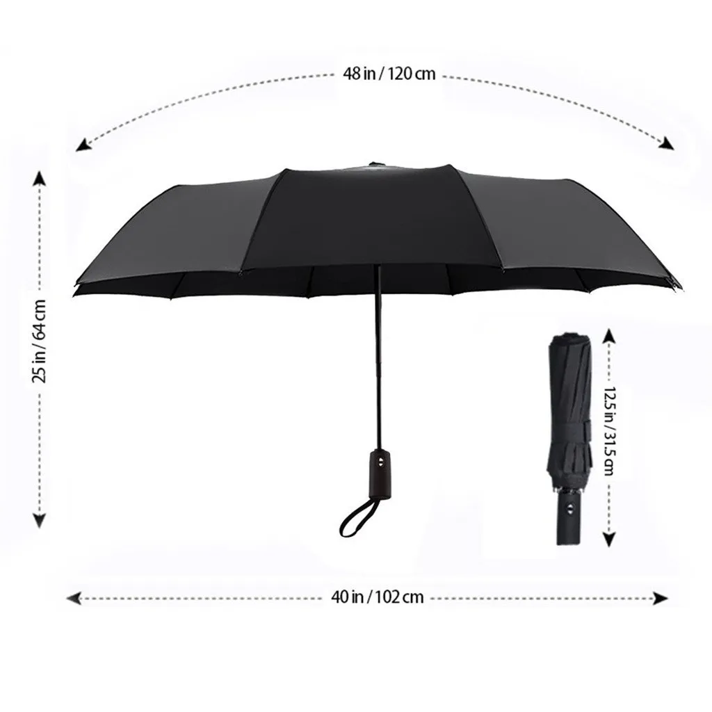 Ветронепроницаемый двухсторонний складной зонтик для мужчин и женщин, защита от солнца и дождя, автомобильные зонты, двухслойные, анти-УФ, двухслойные, перевернутые зонтики 19SEP26
