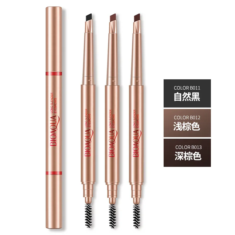 Bioaqua Long Slender Double Head Black Light Dark Brown Beauty Eyebrow Enhancers Powder Makeup Brow Eyebrows Enhancer Pencil Bioaqua Long Slender Double Head Black Light Dark Brown Beauty Eyebrow Enhancers Powder Makeup Brow Eyebrows Enhancer Pencil