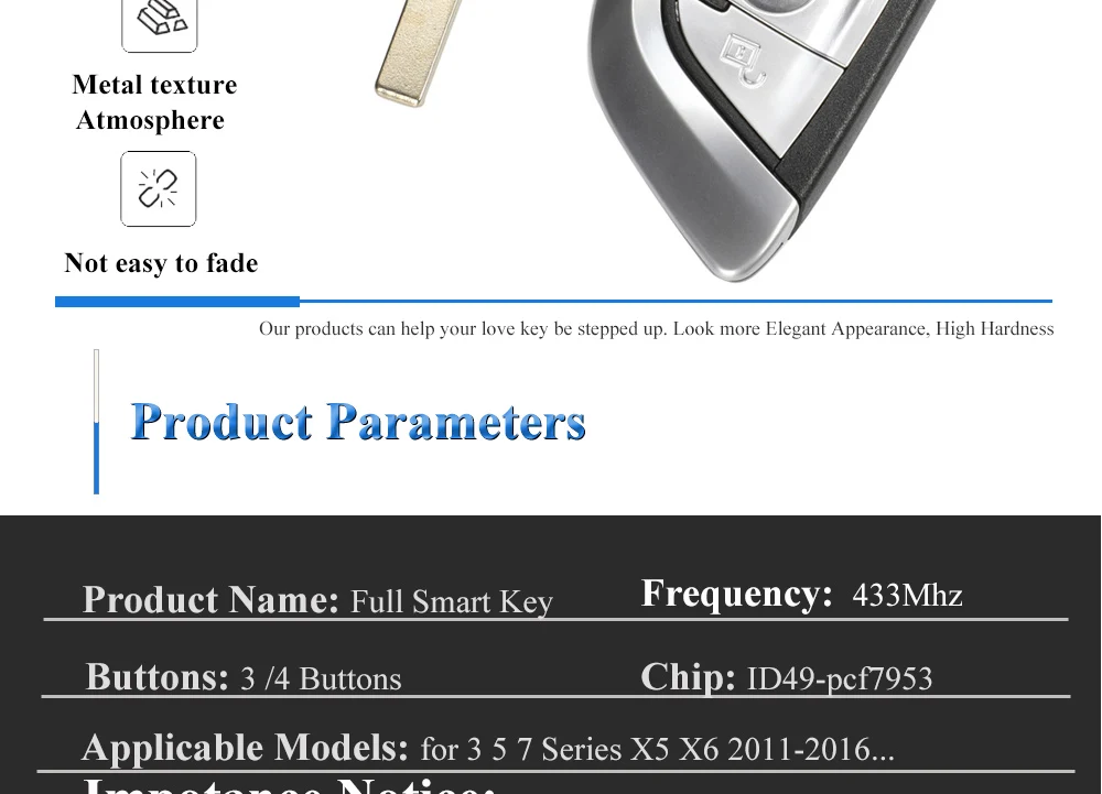 Keyforkess Smart 3/4 pulsanti 433MHz PCF7953P telecomando per auto Keyless Entry fob per BMW F FEM CAS4 CAS4 5 7 serie X5 X6 PCB nero - Hfcf4c6934ea247e7bdbe4513bc159c6fq