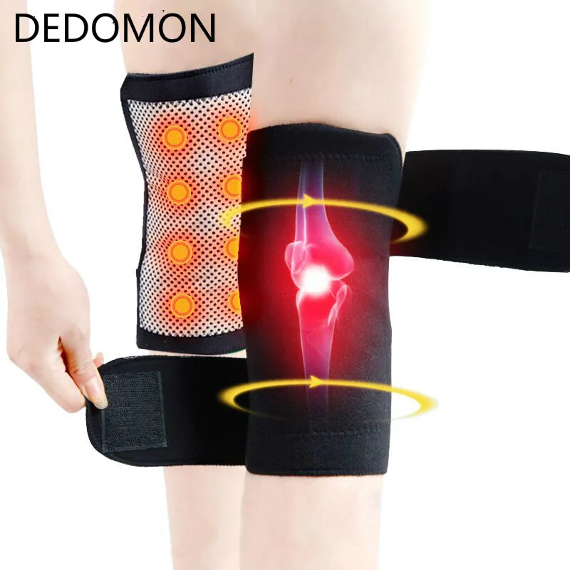 2pcs Tourmaline Self Heating Kneepad Magnetic Therapy Knee Support Tourmaline Heating Belt Knee Massager Knee Pad Bone Care