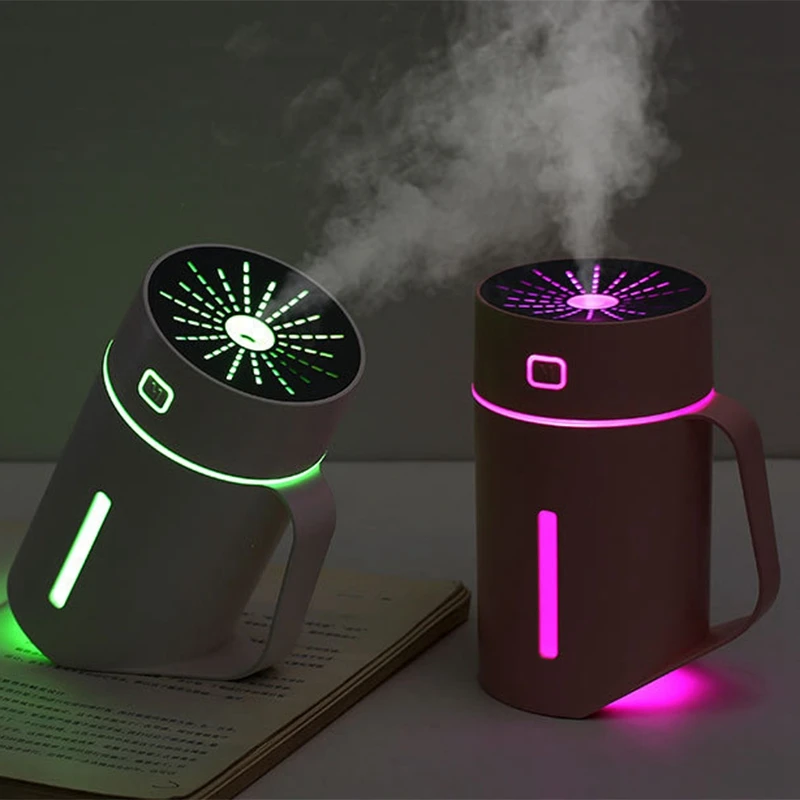 420 мл Usb увлажнитель портативная форма крышки бутылки увлажнитель воздуха Арома масло диффузор с семи цветов Ночная лампа для дома и офиса автомобиля