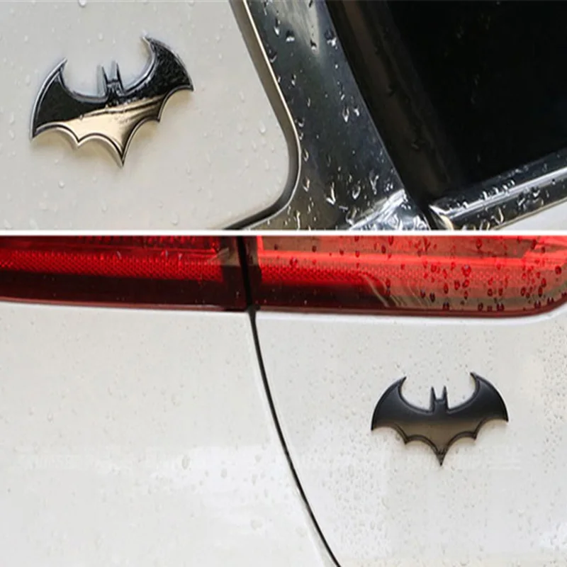 3d Автомобильные наклейки крутой металлический летучая мышь Авто Логотип