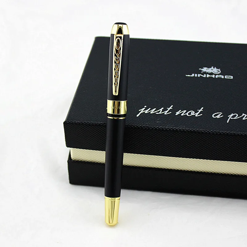 

JINHAO 250 Luxury Metal Roller Ball Pen with 0.7mm Black Ink Refill Ballpoint Pens Signature pen for Christmas Gift