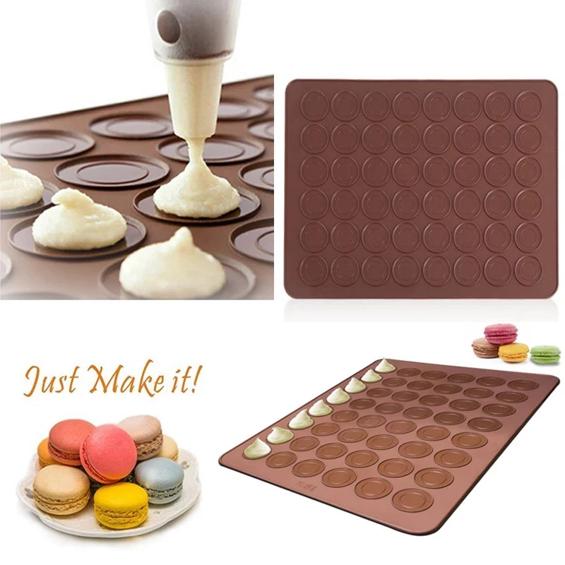 48 Hole Macaron Silicone Pad Baking Mat Round Shape DIY Cake Dessert Oven Liner Tools For Cakes Kitchen |