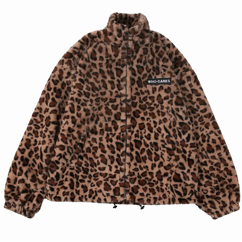 Классические леопардовые пальто из искусственного меха мужские толстые теплые куртки пушистые Звезды Стиль Пальто Зимняя уличная верхняя одежда