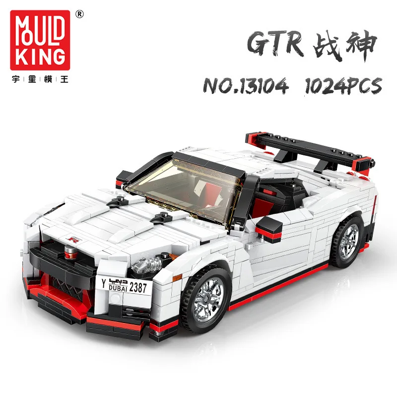 

1024Pcs MouldKing Building Blocks 13104 Creaative Idea Nismo Nissan GTR R35 Children Toys Bricks Super Car Model Christmas Gift