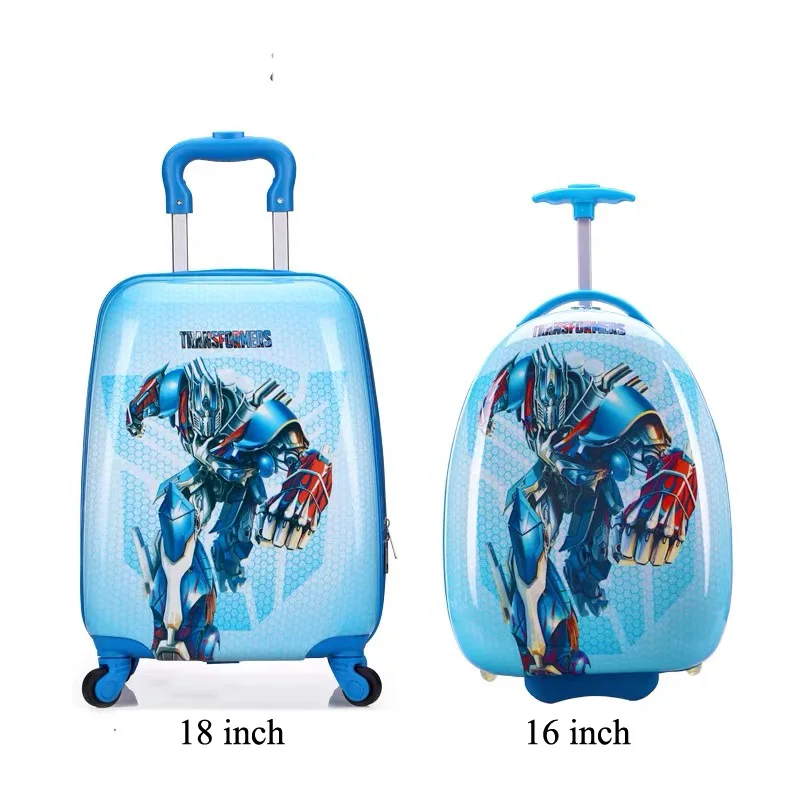 Rolling Luggage 16/18 Inch Kids Cartoon Rolling Luggage Children Travel Suitcase on Wheel Trolley Luggage Carry-ons Hardside Bag for Kid Gift - Цвет: Rolling Luggage