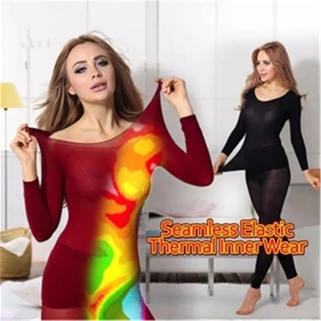 JAYCOSIN женская пижама унисекс термобелье женское сексуальное теплое бесшовное зимнее термобелье набор теплая термос одежда