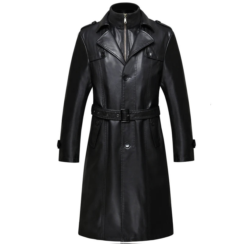 

2019 new Fall and Winter Leather Garments Fashionable Stroke Gentle Men's Jacket Lederen