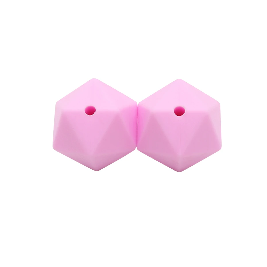 10pc BD027-35 10 шт. 17 мм Icosahedron, силиконовые бусины, Детские Прорезыватели, экологически чистые, без бисфенола, для детских прорезывателей, пустышки, цепочки, бусы, прорезыватели, ожерелье - Цвет: 10pc BD027-35
