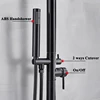 Outdoor Rainfall Shower Faucet Floor Standing Bathroom Bath Tub Mixer Tap Single Handle Heighten Bath Shower Faucets New Arrival 3