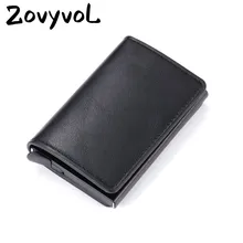 Смарт кошелек Бизнес держатель для карт с застежкой Rfid Алюминий Металл кредитной бизнес мини карточный кошелек дропшиппинг человек для женщин