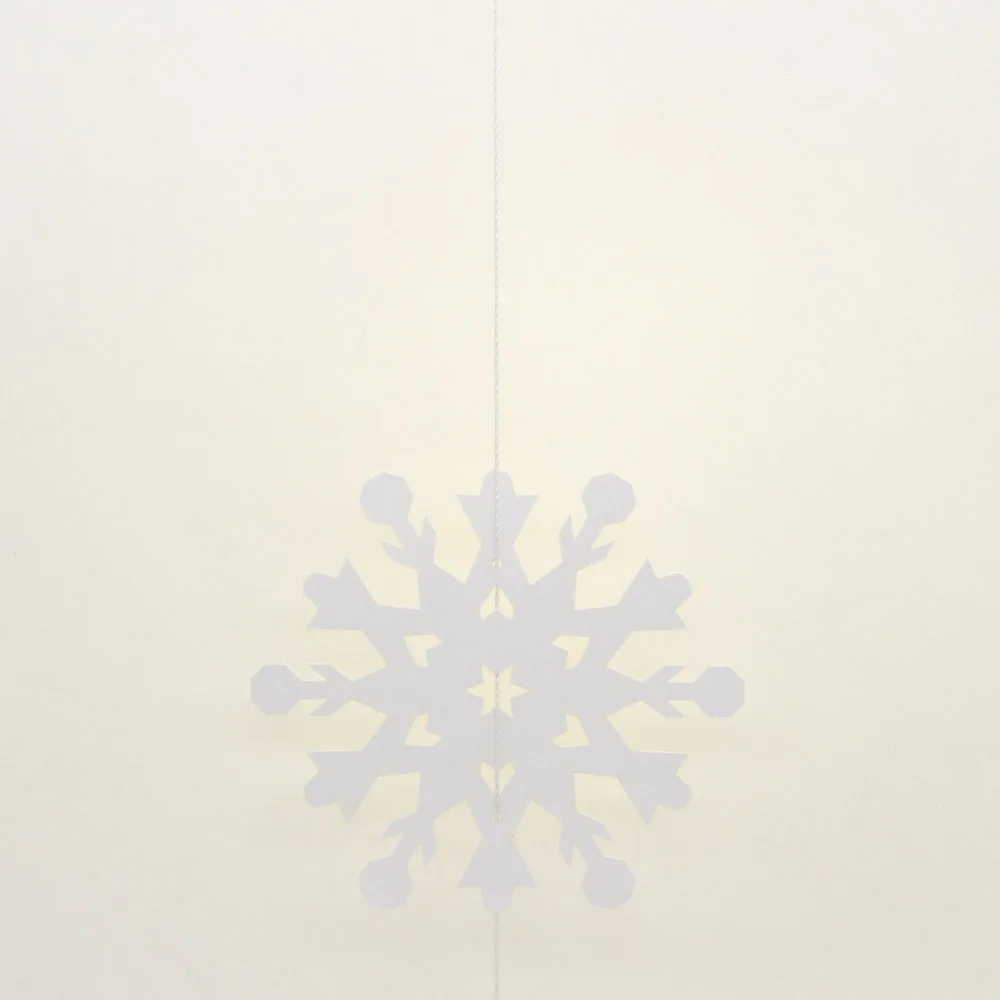 Рождественская струна снежной струны 3D жемчужная бумага Снежинка искусственный снег струны Рождественские елки украшения вечерние зимние украшения