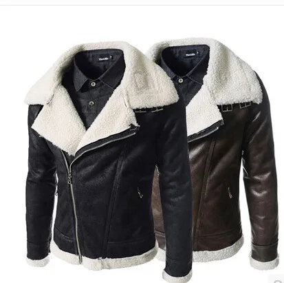 Вантовые Бутик на берберском флисе в Корейском стиле Для мужчин Slim Fit Highlord кожаные пальто 7 на берберском флисе в Корейском стиле Для мужчин кожаные C