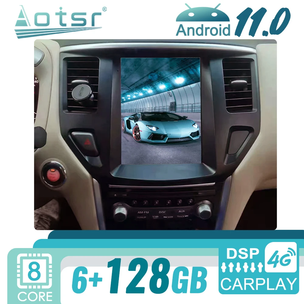 Android для Nissan Pathfinder 2016 - 2020 Tesla автомобильное радио GPS-навигация мультимедийный