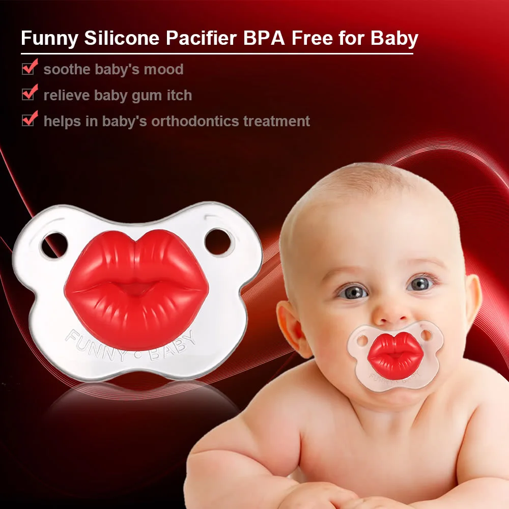 New Arrival Funny Kissable Pacifier Silicone BPA Free for Baby Infant Newborn over 6 Month | Мать и ребенок