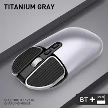 

BLUELANS M203 Bluetooth Wireless Dual Mode Chargeable Mute Optical Ergonomic Mouse for PC Laptop