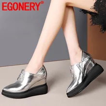 EGONERY 2020 Frühling Neue Mode Frauen Pumpen Außerhalb High Heels Plattform Spitz Echtem Leder Schuhe Frauen Drop Verschiffen