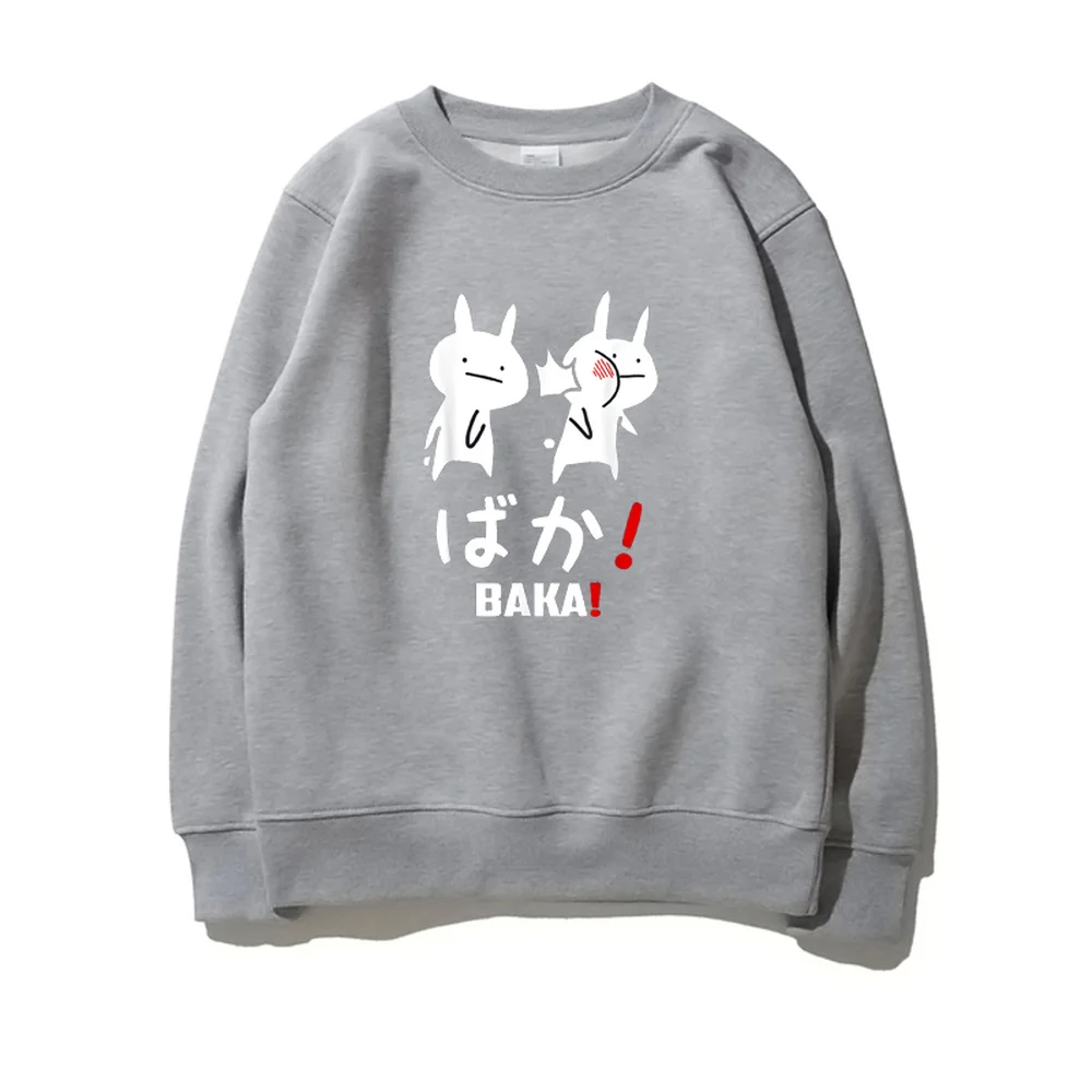 Baka милый аниме японское слово Kawaii Crewneck Толстовка Женская Толстовка Harajuku Женская толстовка