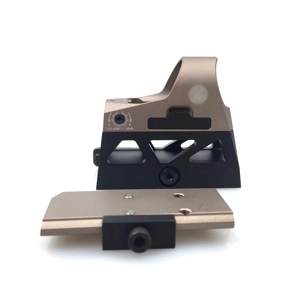 Охотничий прицел SPINA 1x25 Mini Red Dot Sight 3 MOA Reflex Sight страйкбол точка сетка Red Dot Scope с 20 мм Picatinny QD Mount - Цвет: Dark Earth