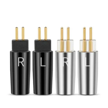 

4Pair 0.78mm Earphone Pin For UM3X W4R UE18 Headphone Audio Jack Gold Plated Aluminum Alloy Shell Adapter Wire Connector