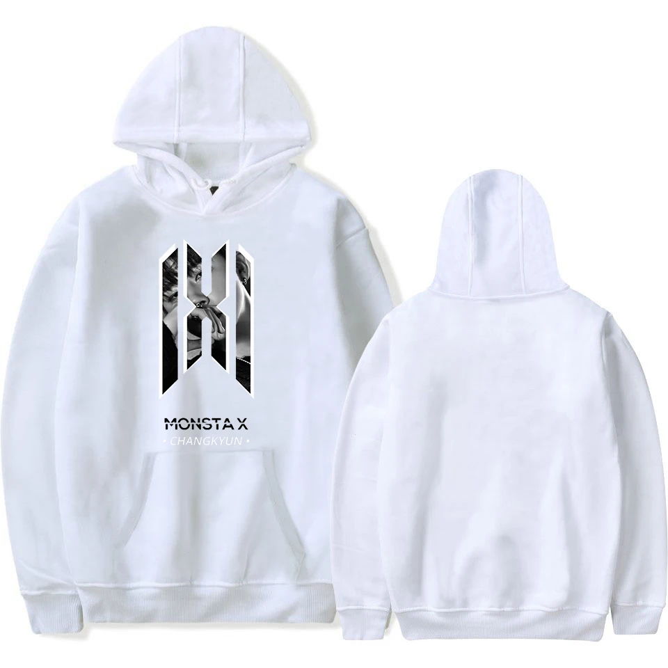 MONSTA X Kpop толстовки Harajuku толстовки Женская одежда хип-хоп черная толстовка одежда для девочек верхняя одежда зимняя Harajuku рубашка