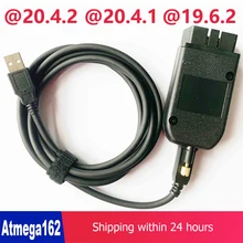 VAG COM 20.4.2 VAGCOM 20.4.1 câble hexagonal V2 pour VW AUDI Skoda Seat VAG 19.6.2 ATMEGA162 + 16V8 + FT232RQ multi-langues
