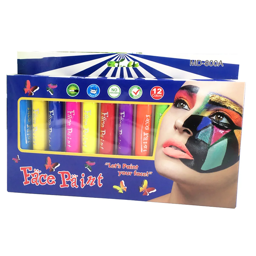

Washable Stick Drawing Body Educational 12 Colors Children Makeup Cosplay Face Painting Non Toxic Toys Crayons Party