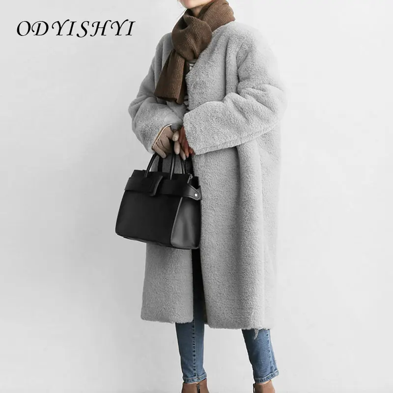 Faux Fur Coats Womens Thick Plush Teddy Jacket