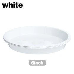 Set of 3 Durable Round Plastic Plant Saucers - Versatile Sizes for Indoor and Outdoor Use (6inch white)
