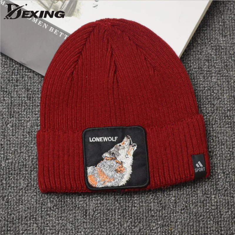 

New Animal Beanie Hat Women Winter Warm Knitting Hats for Men Hip hop Caps Skullies Cap Bonnet Hat