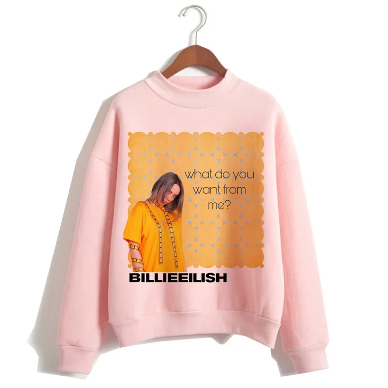 Billie Eilish Толстовка Harajuku Забавный мультфильм Женская толстовка осень зима теплый Bad Guy с капюшоном Графический хип-хоп толстовка женская