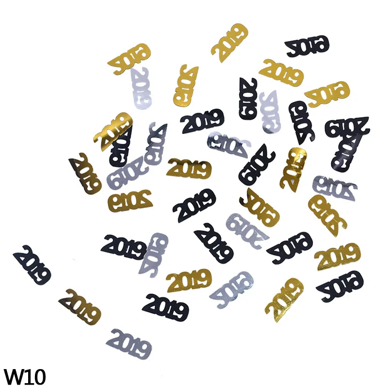 2019confetti Воздушный шар с Новым годом, Золотая буква, фольгированные шары, звезда, бокал для вина, шар, сделай сам, новогодняя, Рождественская вечеринка, декоративные шары, рождественские подарки - Цвет: 2019confetti