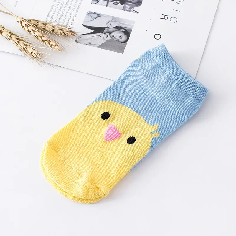 Женские спортивные носки со смайликом эластичные с мультяшными рисунками