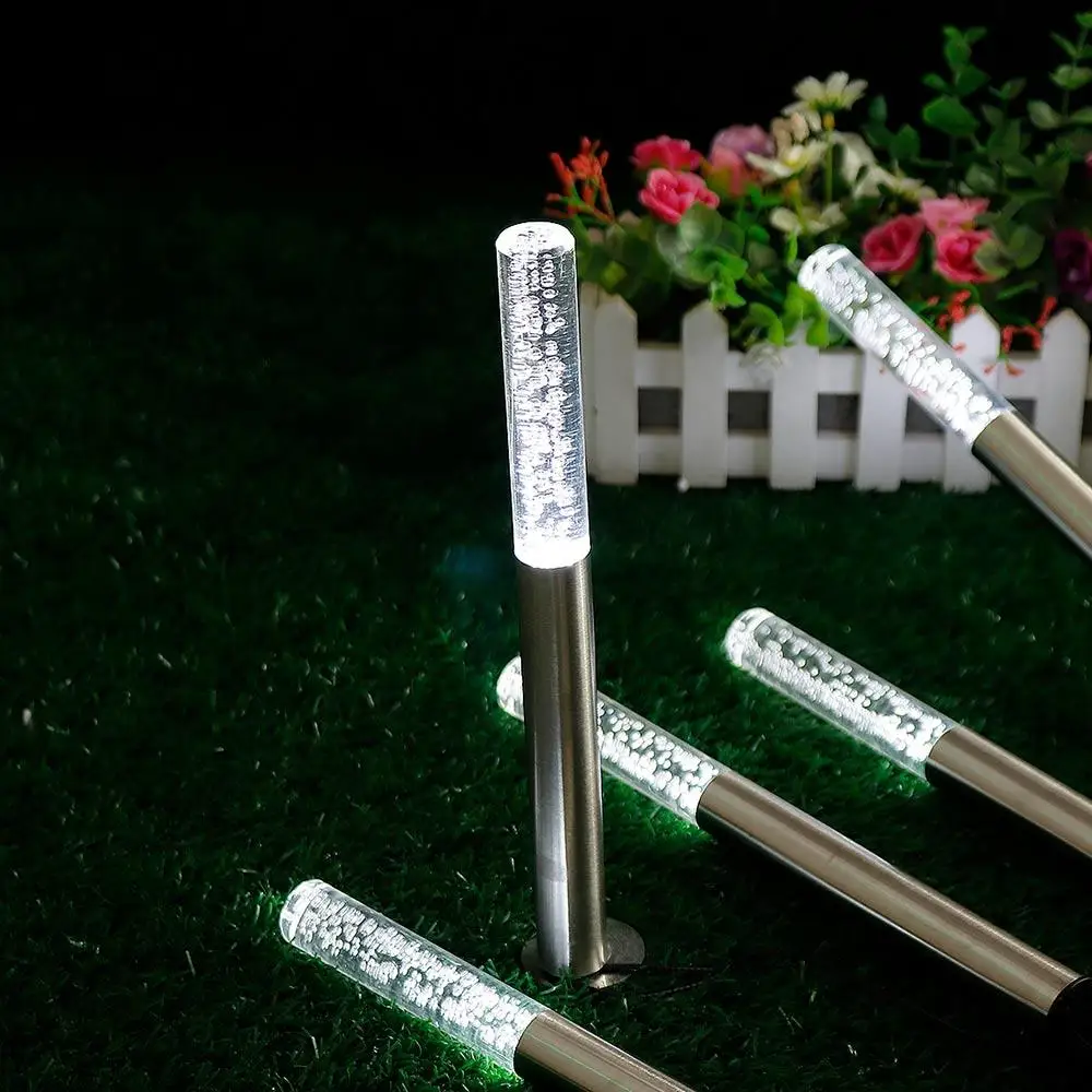 

Eco-Friendly Crystal Rod Light Solar Powered Festival Waterproof Atmosphere 5 Stakes Landscape Lights Durable Walkway Garden