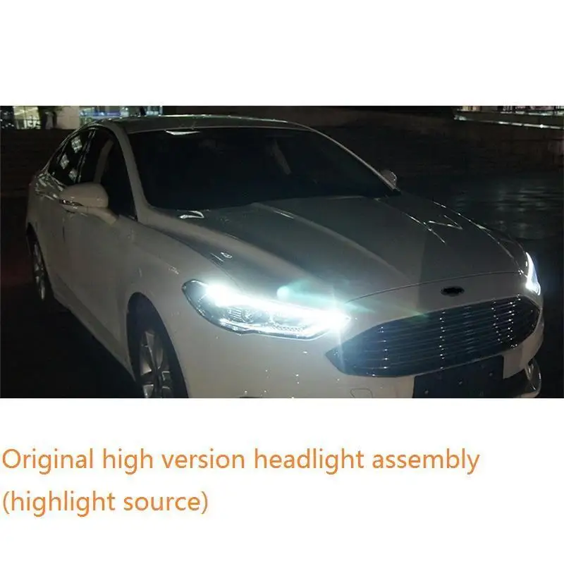 MODEL T Наружные Drl дневные ходовые огни Luces Para Авто Стайлинг боковой указатель поворота светодиодные фары автомобиля фары в сборе 17 для Ford Mondeo - Цвет: MODEL T