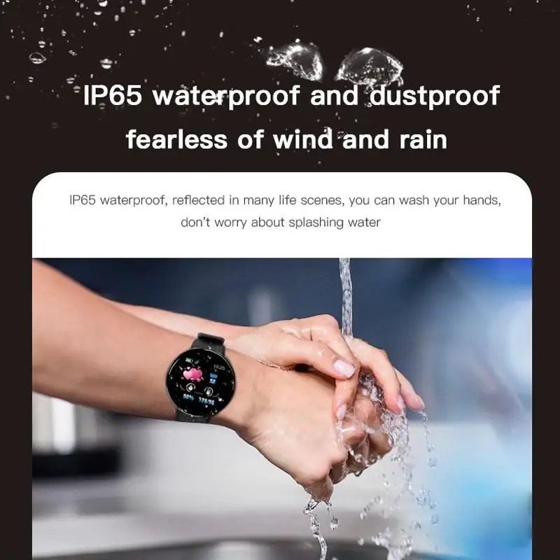 D18 фитнес-браслет, умные часы с цветным экраном IP67, спортивные часы, измерение сердечного ритма, кровяного давления, инструмент для управления здоровьем, черный