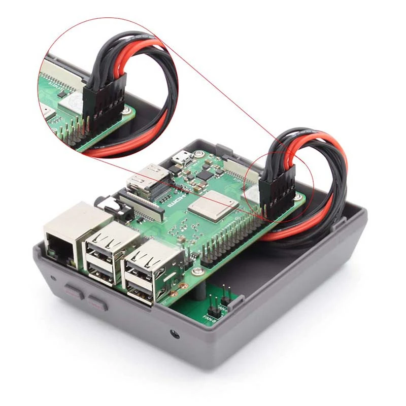 Чехол Piboxy NES NESPi для Raspberry Pi 2B 3B+ 3B с ИК-пультом дистанционного управления, функциональная кнопка выключения питания для Retropie