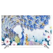 Изготовленный На Заказ 1"-80" 22 дюймов 75 дюймовый ЖК-экран ТВ PC крышка декоративный капюшон занавес павлин цветение водонепроницаемый