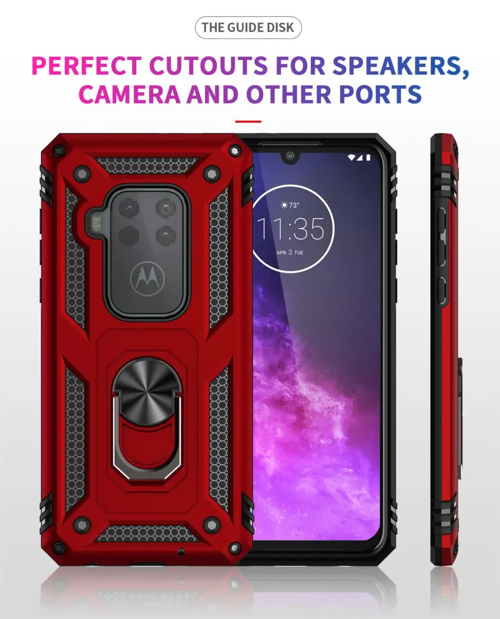 Кольцо Броня чехол для Motorola Moto One Zoom противоударное металлическое кольцо держатель задняя крышка для Moto One Pro чехол для телефона s бампер