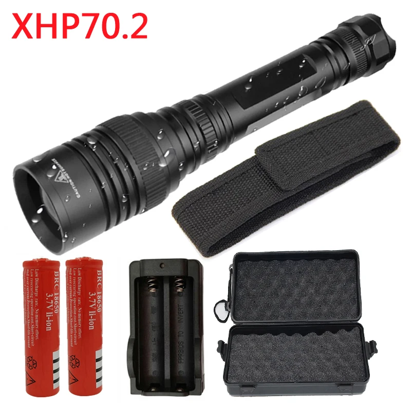 D FX-DZ50 3200LM CREE XHP70.2 32w Мощный тактический светодиодный фонарик с зумом для объектива 18650 батарея - Испускаемый цвет: D