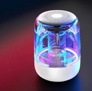 White Hight Version C7 портативный Bluetooth 5,0 динамик прозрачный светодиодный светящийся сабвуфер TWS 6D объемный HIFI стерео крутой аудио для мобильного телефона - Цвет: White Hight Version