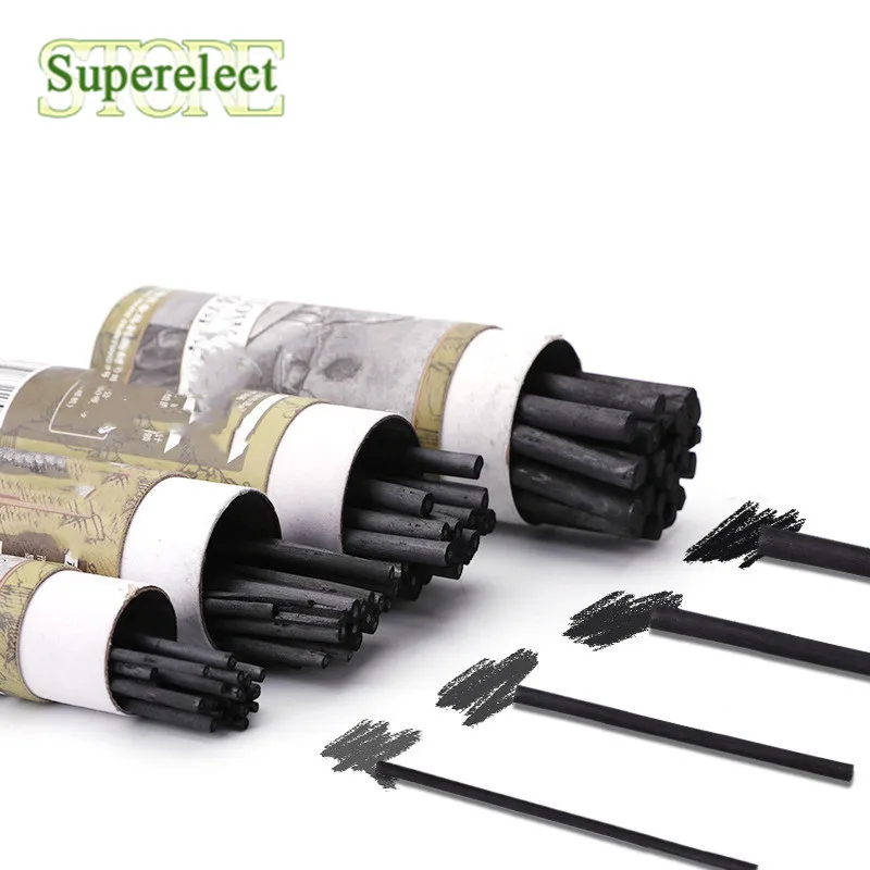 25pcs Pencils Sketch Charcoal Bars Profession Artist Willow Charcoal for Student Oil Crayons Painting Drawing Art Supplies 3-8mm charcoal sticks drawing art supplies