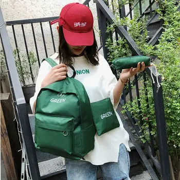 

Fashion Backpack Women Nylon Letter Print School Bags for Teenage Girls Mochilas Mujer