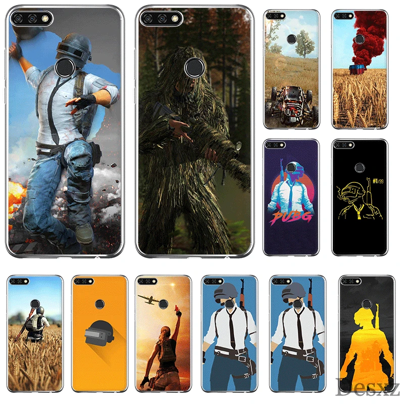 Чехол для телефона Huawei Honor 6A 6C 7A 8 8X 9 9X 10 View 20 Lite Pro Play Hard Cover PUBG TPU|Чехлы-накладки| |