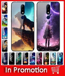 For Nokia X5 Case Tempered Glass Hard Back cover For Nokia 5.1 Plus Case NokiaX5 Cover 5.1Plus X 5 Phone Cases Soft Bumper New