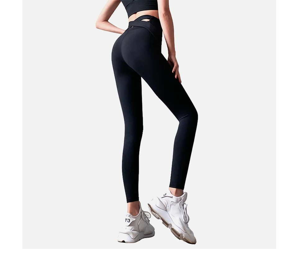 Women Gym Leggings High Waist Polyester 